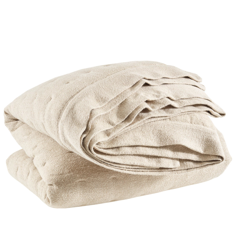 Jonah Linen Quilt | Natural