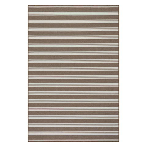 Meredith Wide Striped Indoor/Outdoor Custom Rug | Natural