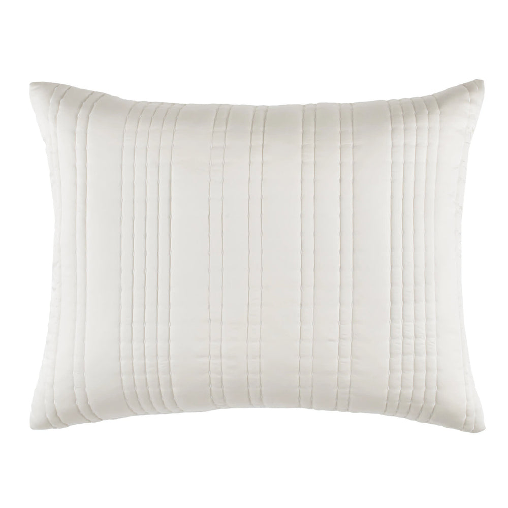 Blissful Bamboo Quilted Sham | Pearl/Silver