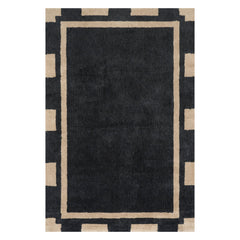 Orlina Bordered Cotton Rug | Blue