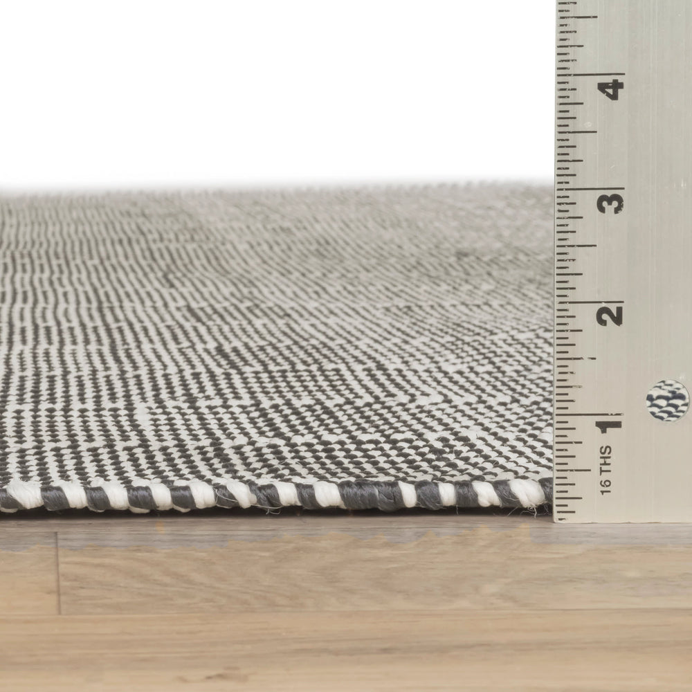 Squares Handwoven Indoor/Outdoor Rug | Navy