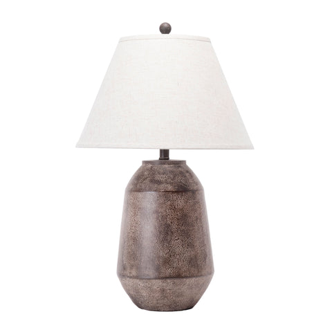 29-inch Mottled Resin Vintage Table Lamp | Brown