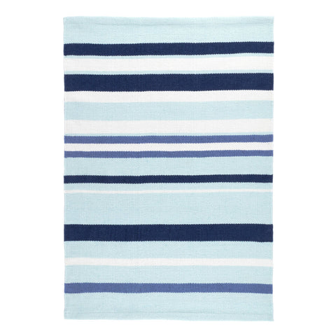 Marley Stripe Handwoven Indoor/Outdoor Rug | Blue