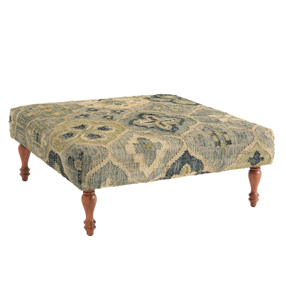 Pali Rug Ottoman | Evergreen