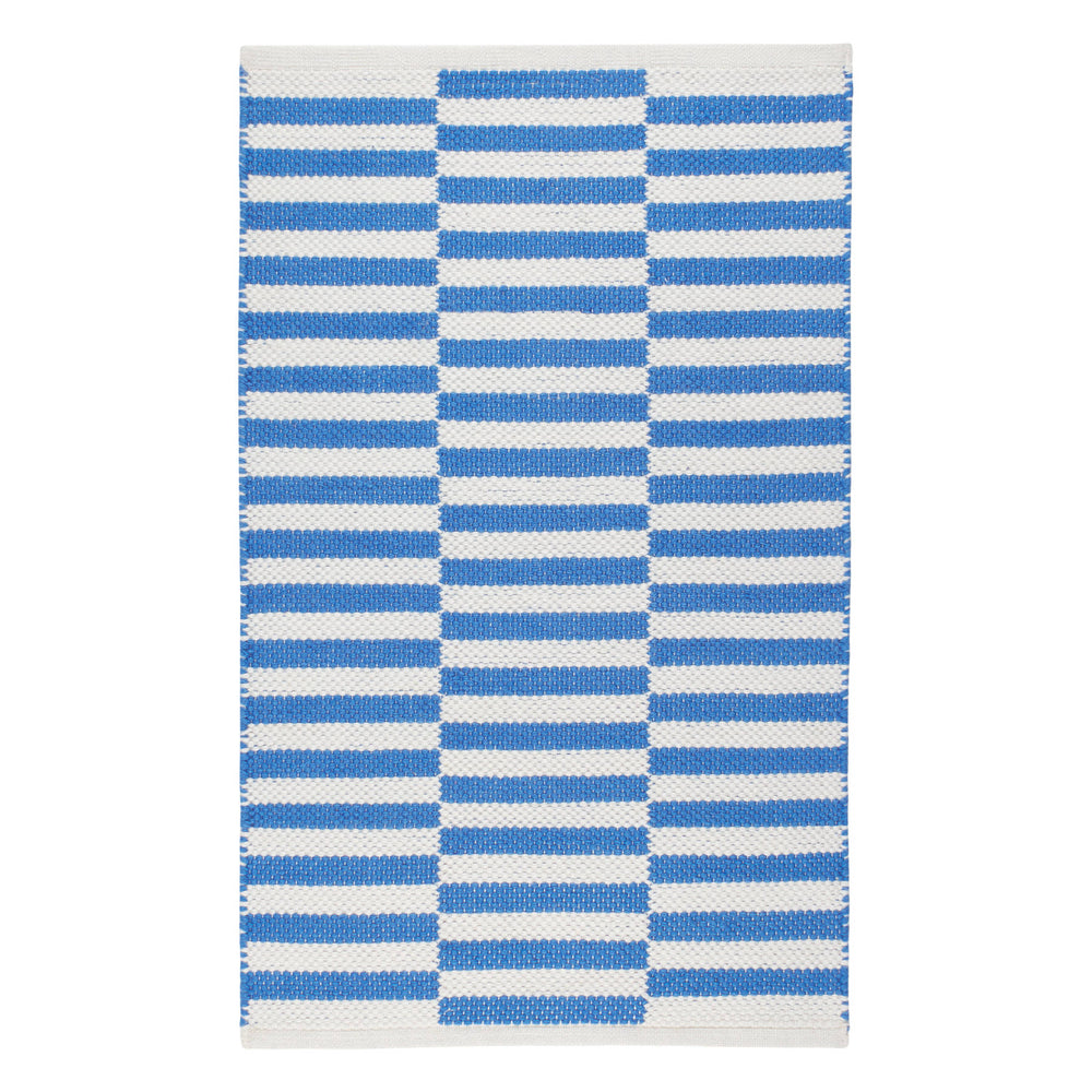 Sailing Stripe Handwoven Indoor/Outdoor Rug | French Blue