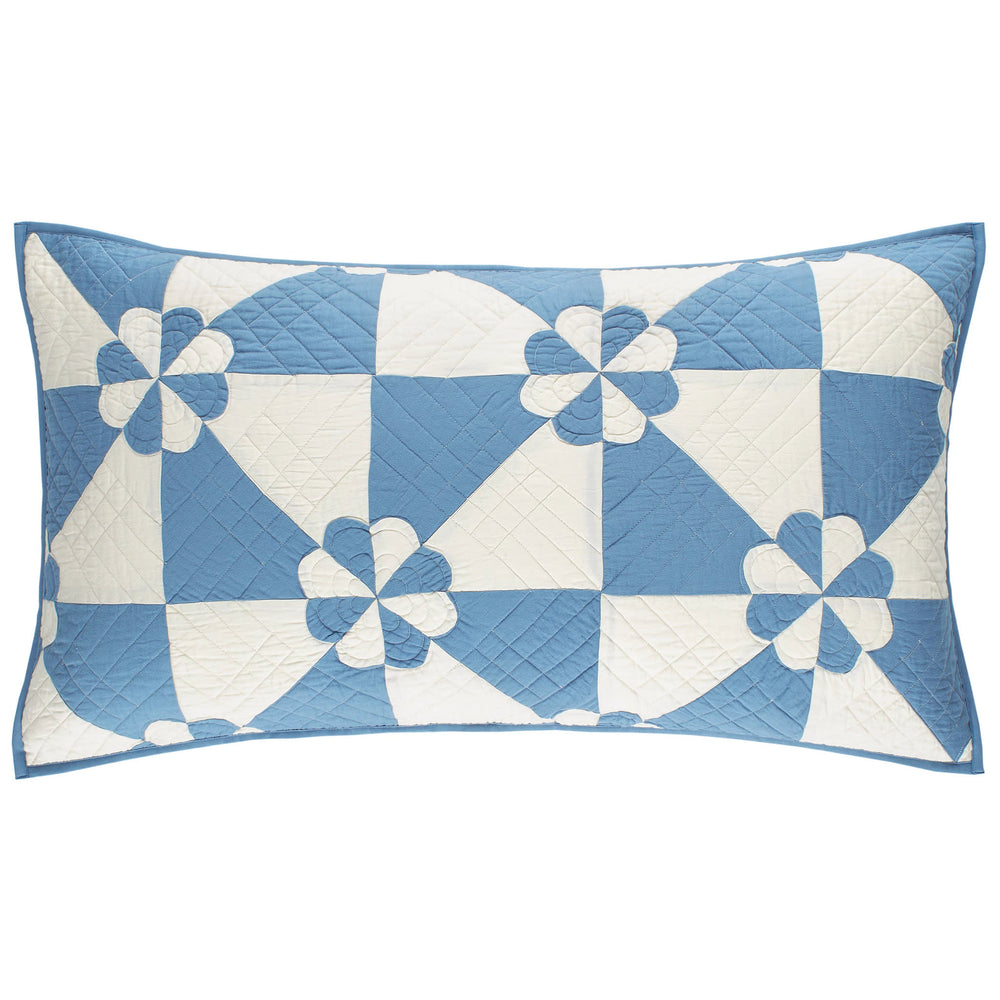 Sunny Side Quilted Sham | Blue