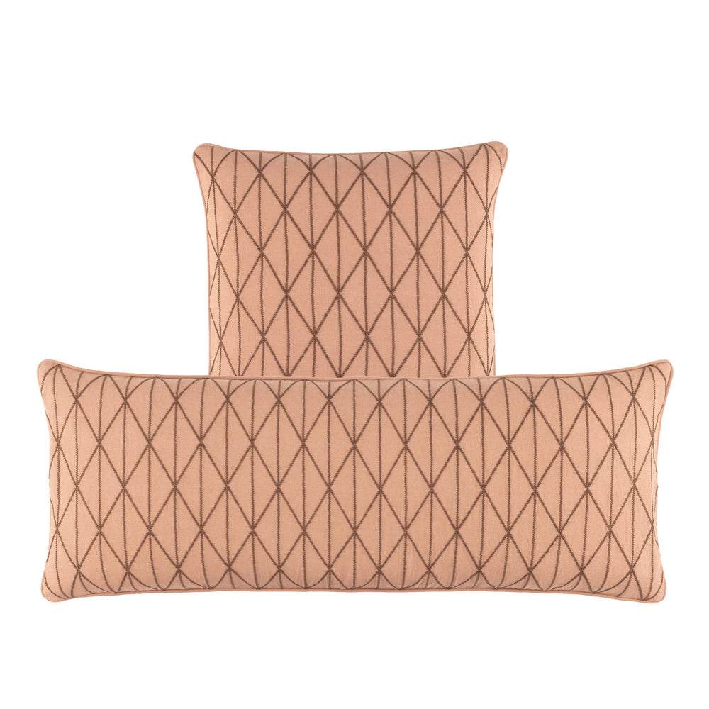 Adger Embroidered Decorative Pillow Cover | Nude