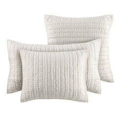 Lettie Voile Quilted Sham | Ivory