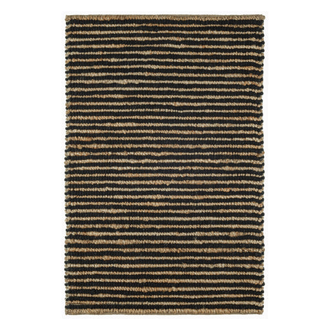 Twiggy Handwoven Wool/Jute Rug | Black