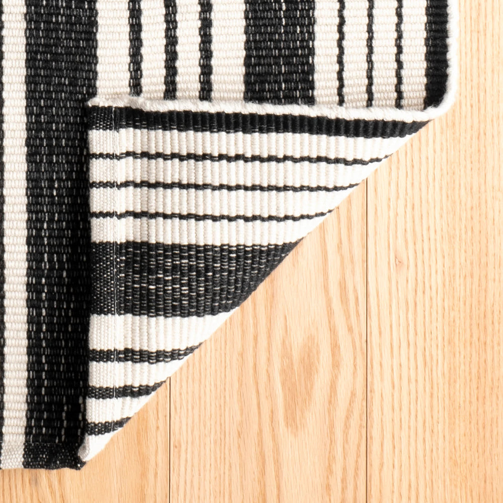 Birmingham Handwoven Cotton Rug | Black