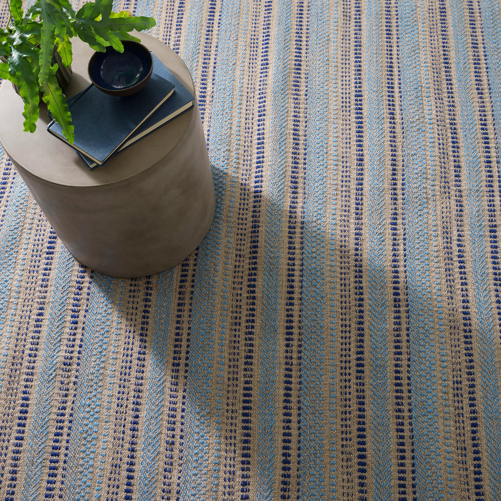 Sooner Than Later Handwoven Indoor/Outdoor Rug | Blue