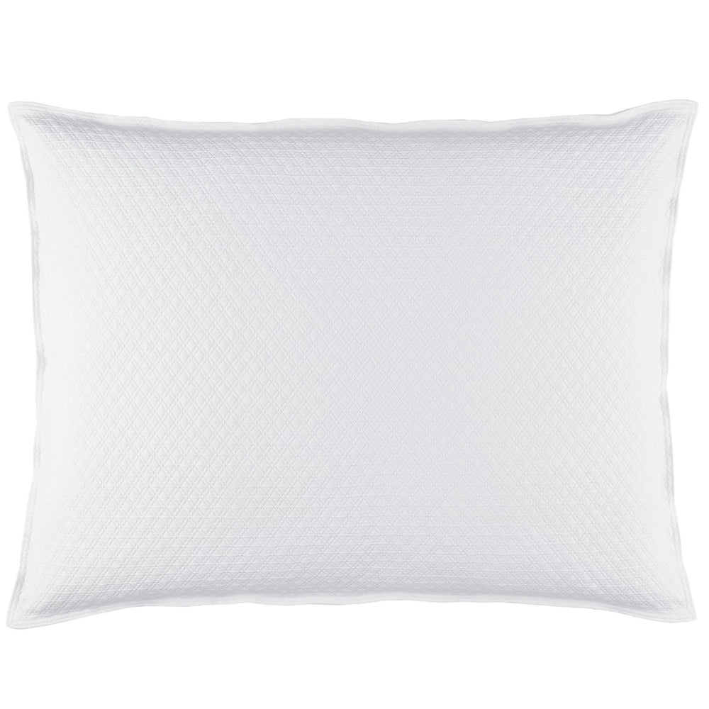 Diamond Matelasse Sham | White