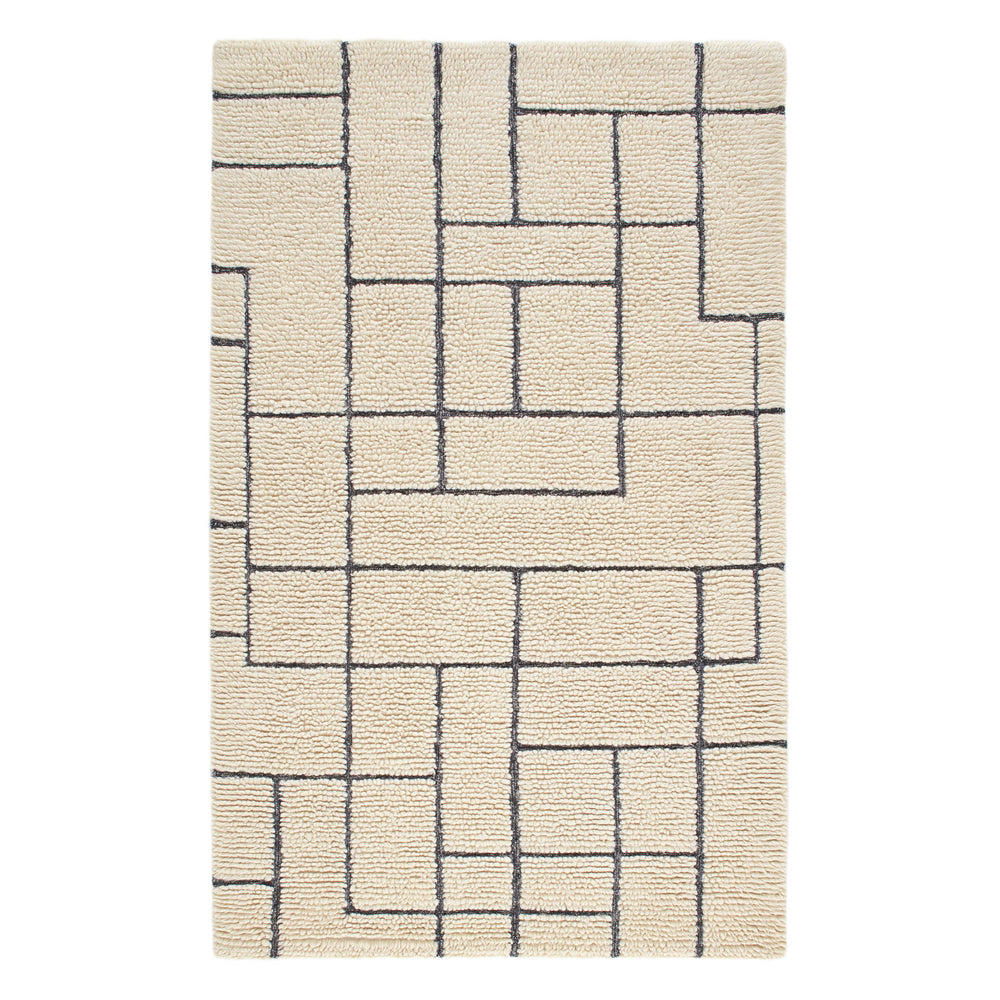 Cowan Hand Tufted Wool Rug | Ivory/Grey