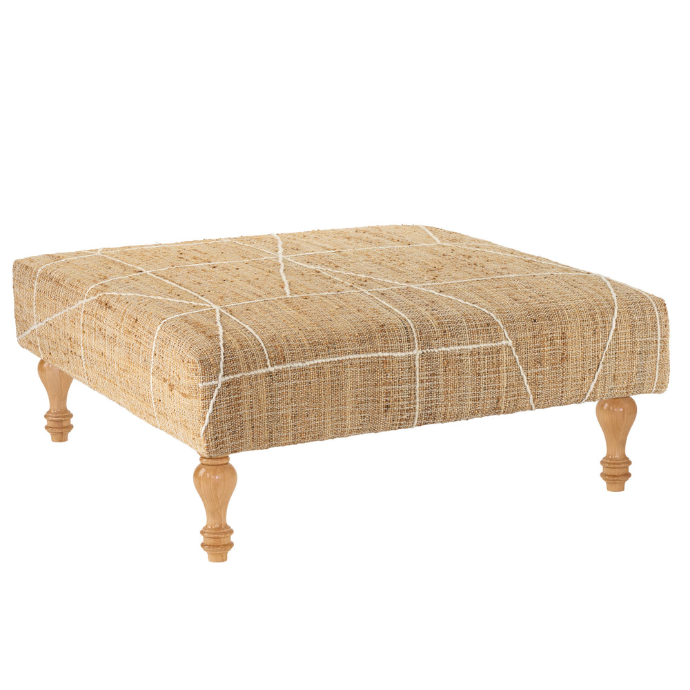 Judson Custom Rug Ottoman | Ivory