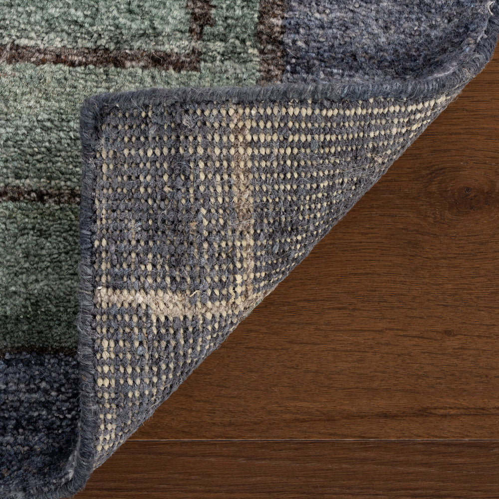 Ramila Modern Bordered Rug | Blue