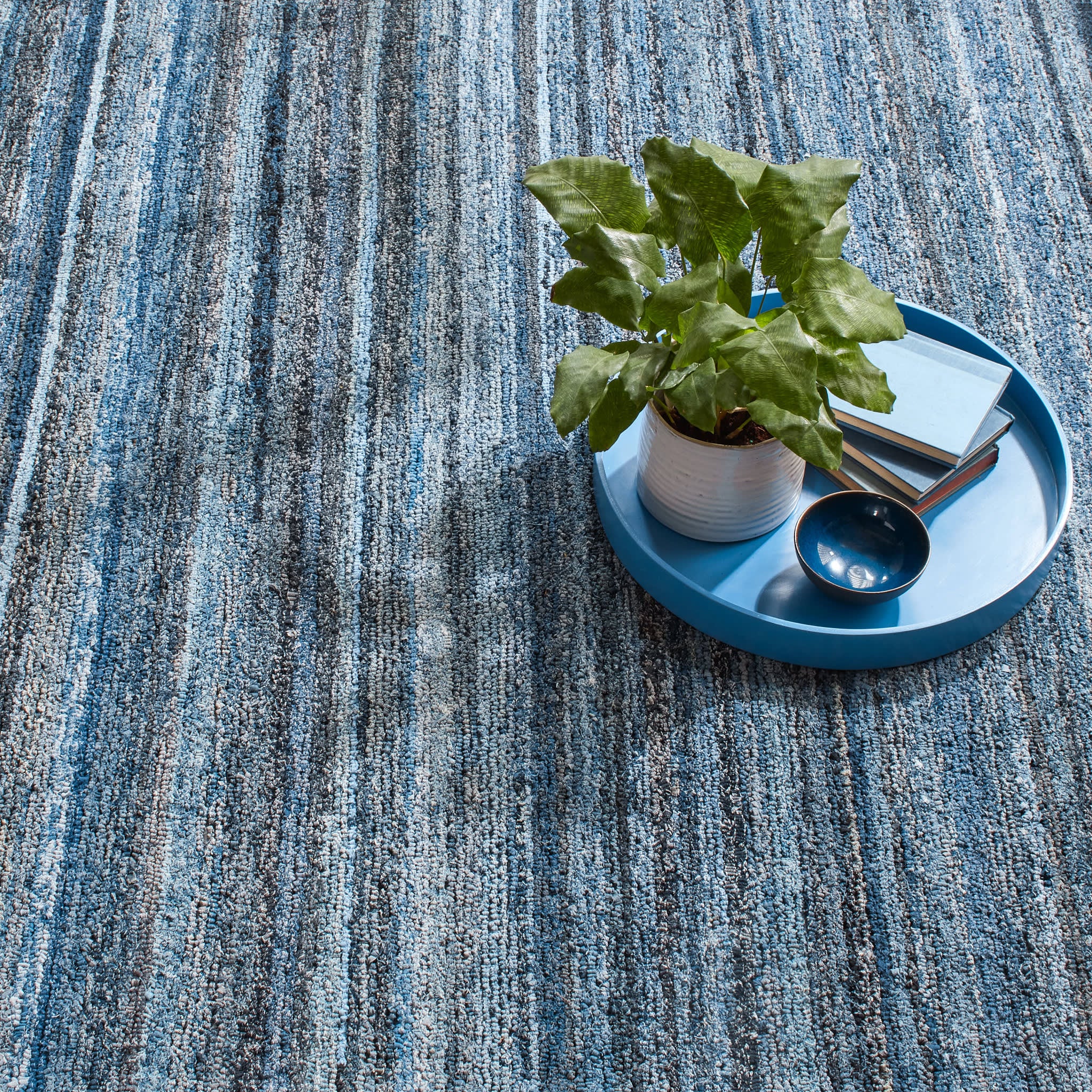 Denim Chindi Hand Hooked Cotton Rug | Blue – Annie Selke