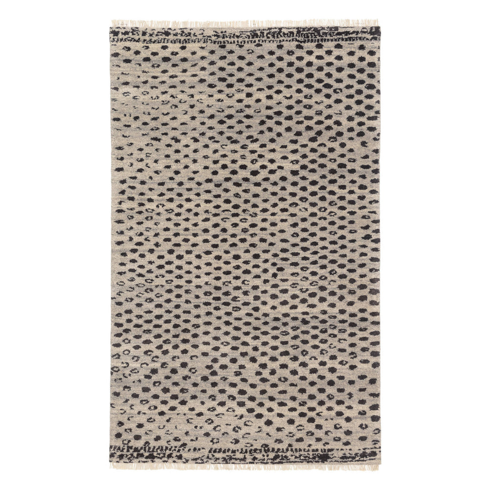 Hugo Hand Knotted Wool Rug | Black
