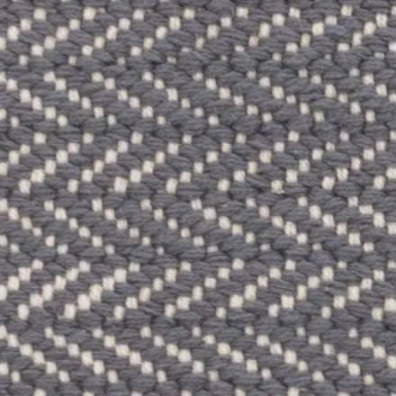 Herringbone Handwoven Cotton Rug Swatch | Shale