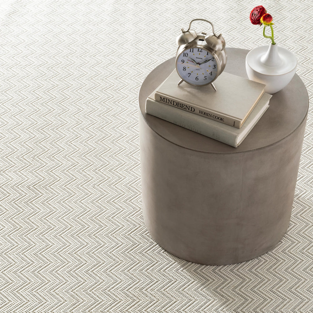 Happy Chevron Woven Indoor/Outdoor Custom Rug | Platinum