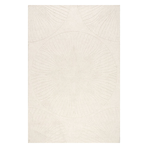 Stillpoint Radiating Pattern Wool Rug | Ivory