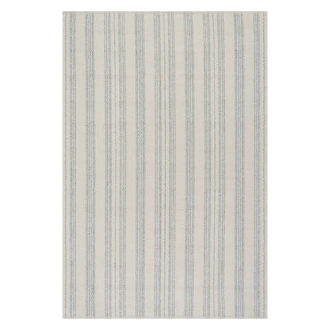 Nexel Striped Farmhouse Rug | Blue