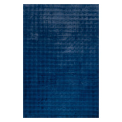 Ivana Checkered Plush Cloud Washable Rug | Navy