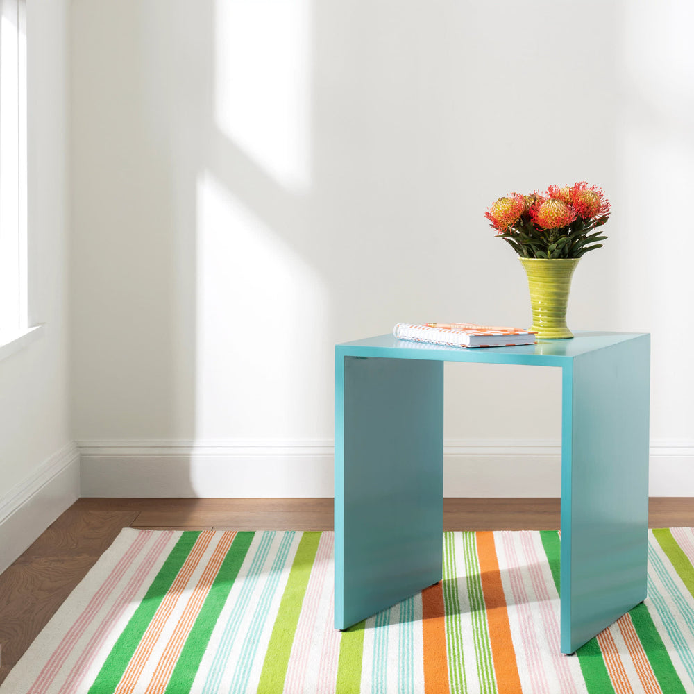 Wavy Stripe Handwoven Cotton Rug | Spring