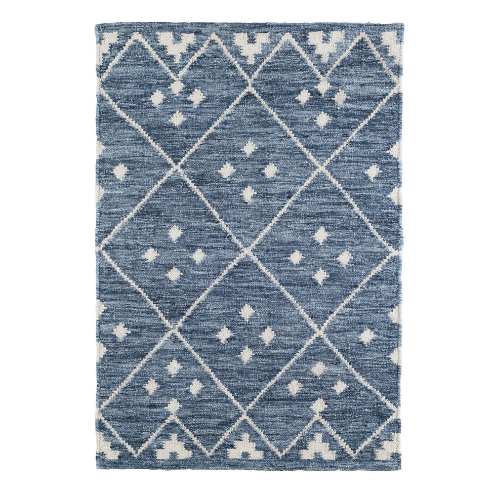 Kota Handwoven Wool Rug | Indigo