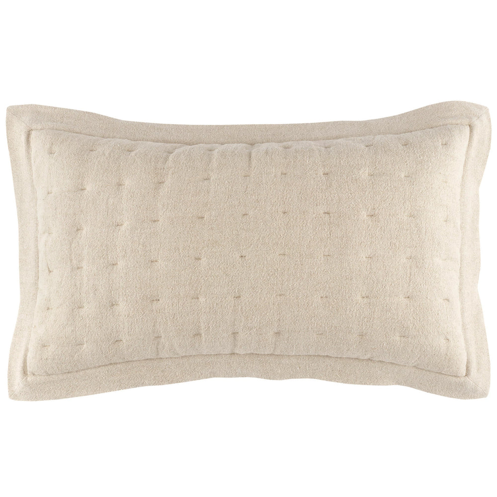 Jonah Linen Quilted Sham | Natural