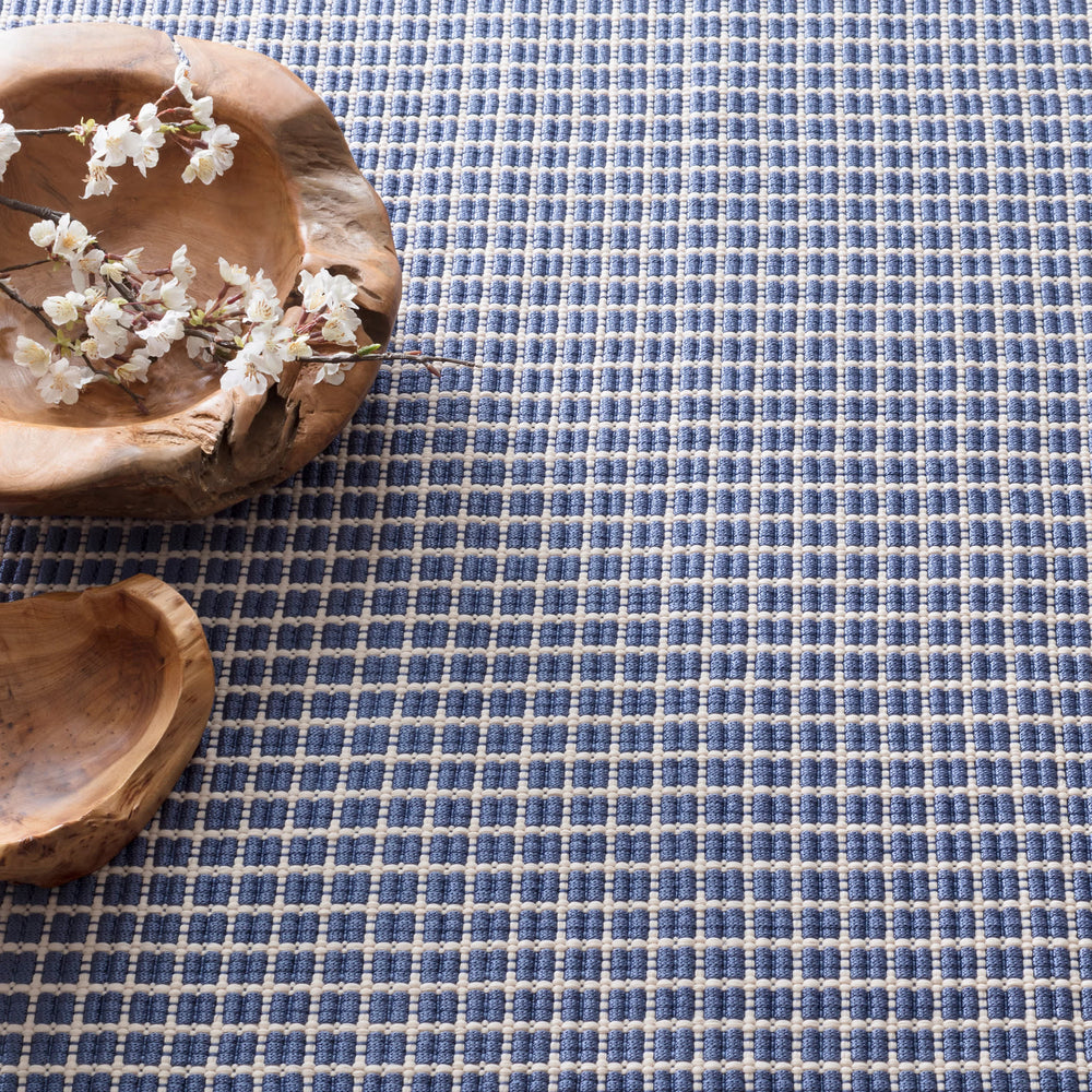 Gridiron Handwoven Indoor/Outdoor Rug | Denim