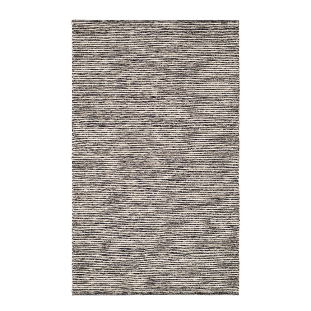 Mixed Stripe Handwoven Rug | Blue/Ivory
