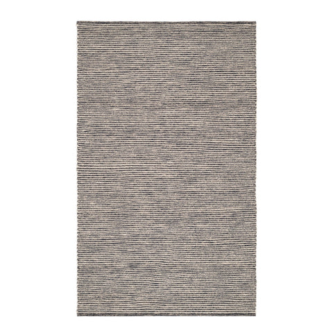 Mixed Stripe Handwoven Rug | Blue/Ivory