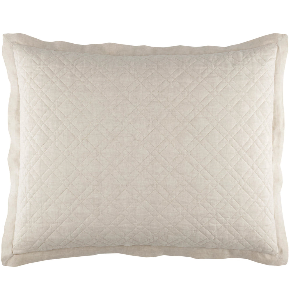 Washed Linen Quilted Sham | Natural
