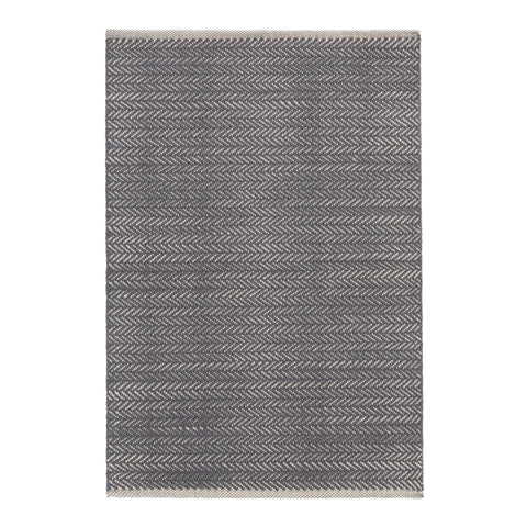 Herringbone Handwoven Cotton Rug | Shale
