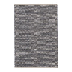 Herringbone Handwoven Cotton Rug | Shale