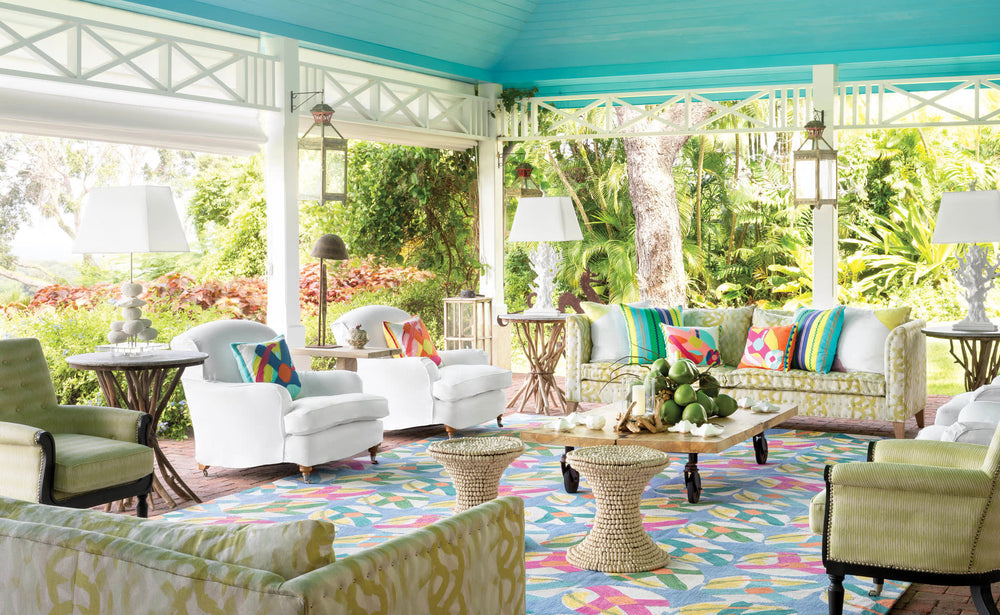 Lily Pad Hand Micro Hooked Wool Rug | Spring