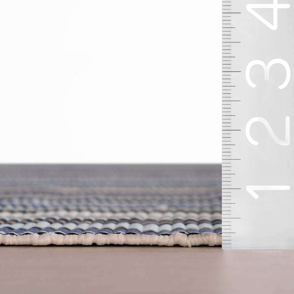 Westbrook Stripe Handwoven Indoor/Outdoor Rug | Blue
