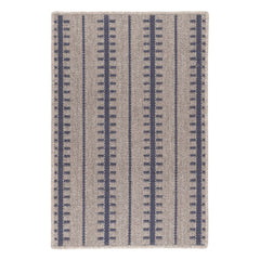 Tailor Stripe Woven Wool Custom Rug | Navy