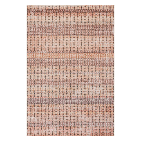 Feline Dotted Stripe Washable Rug | Pink