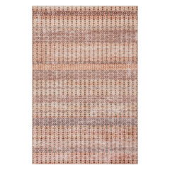 Feline Dotted Stripe Washable Rug | Pink