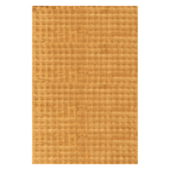 Ivana Checkered Plush Cloud Washable Rug | Gold