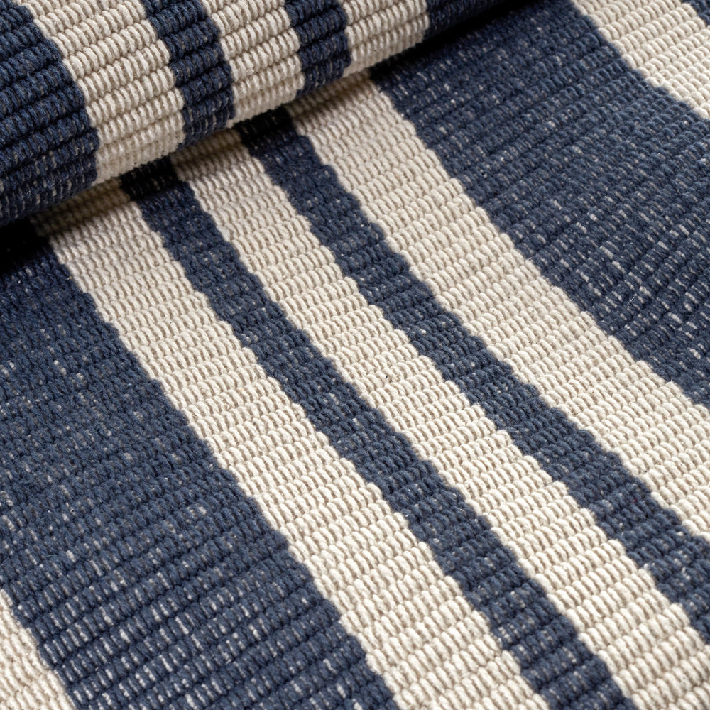Irving Stripe Handwoven Cotton Rug | Ivory