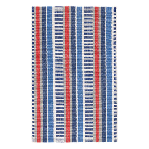 Always Greener Handwoven Indoor/Outdoor Rug | Blue/Red