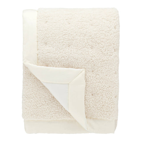 Marshmallow Fleece Puff Throw | Ivory