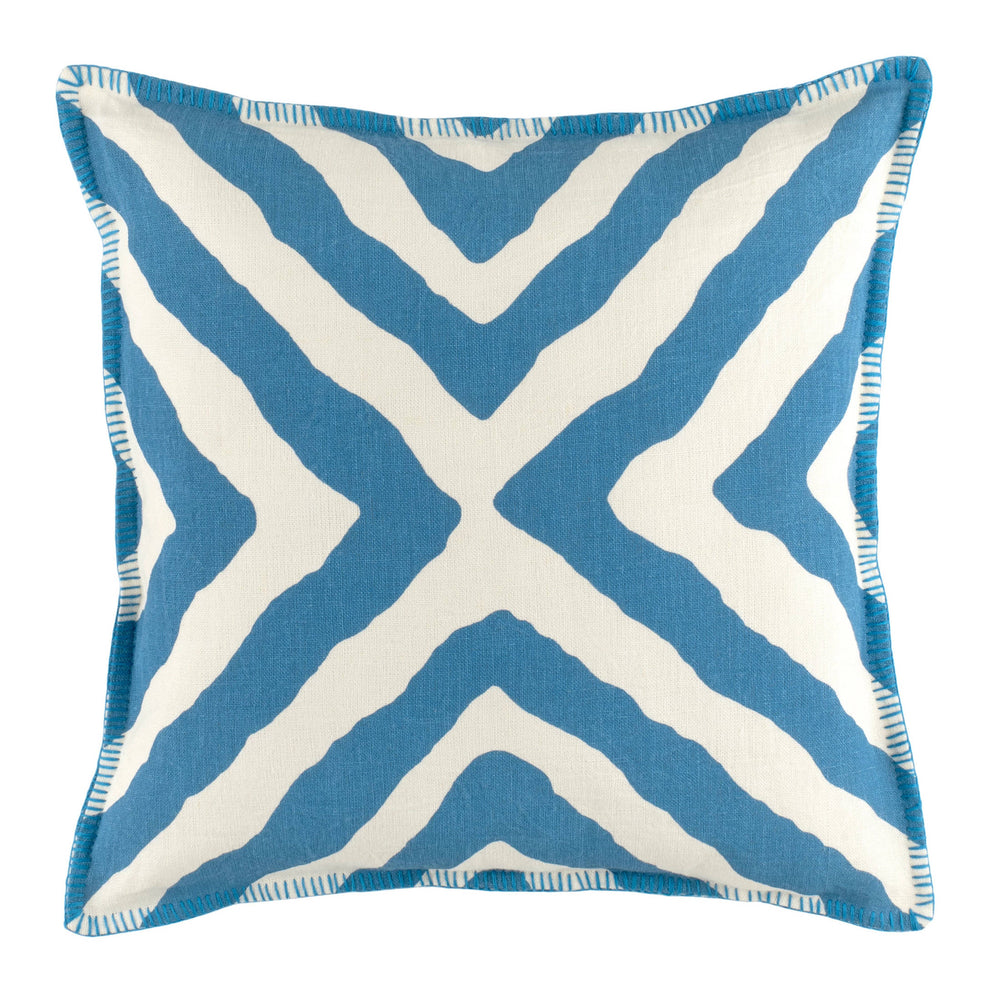 Impy Linen Decorative Pillow Cover | French Blue