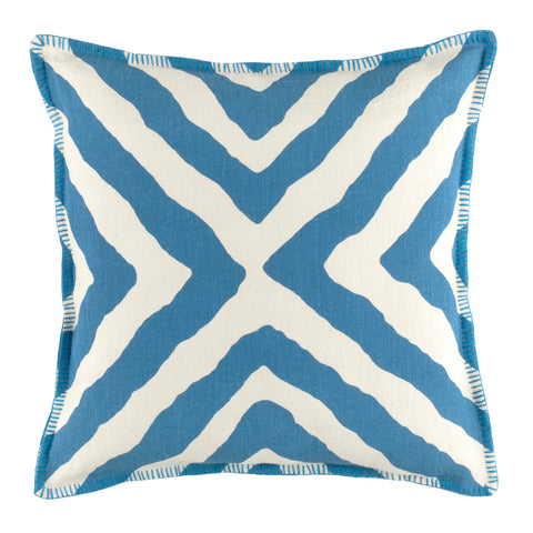 Impy Linen Decorative Pillow Cover | French Blue