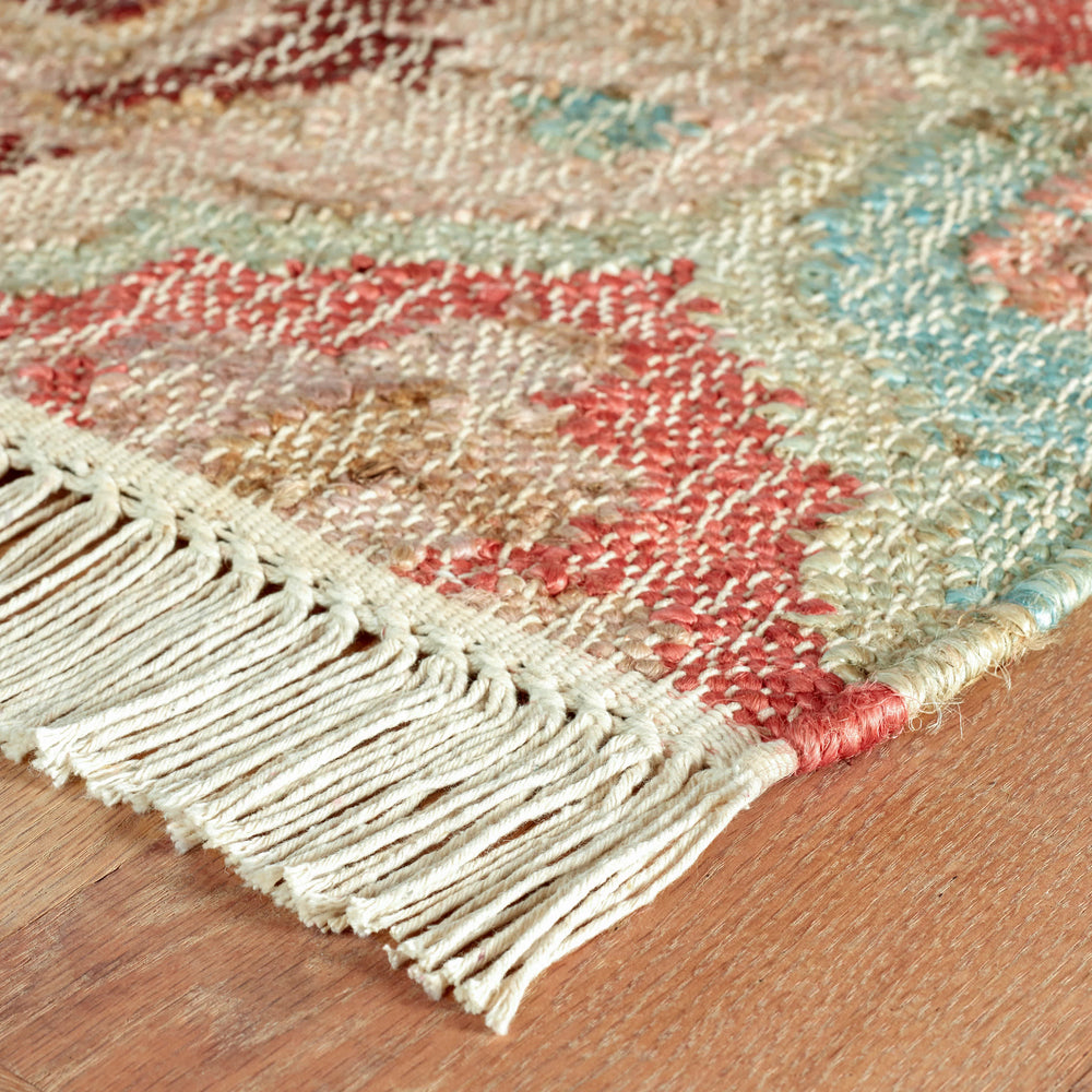 Pali Handwoven Jute Rug | Terracotta