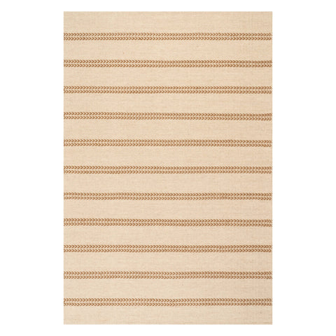 York Striped Wool Rug by Nate Berkus | Tan