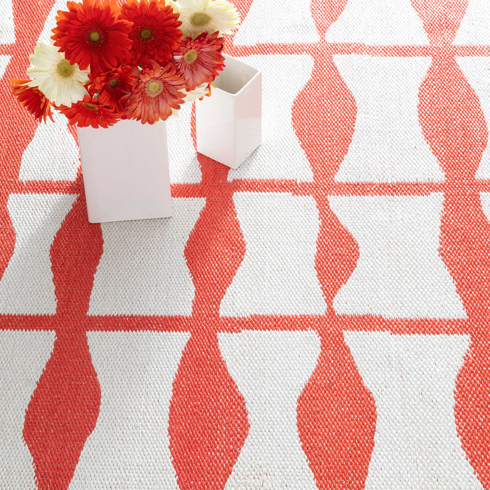 Circuit Handwoven Indoor/Outdoor Rug | Tangerine