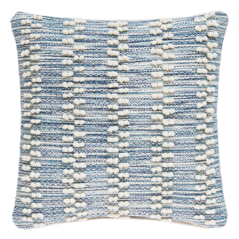 Hobnail Stripe Indoor/Outdoor Decorative Pillow Cover | Blue